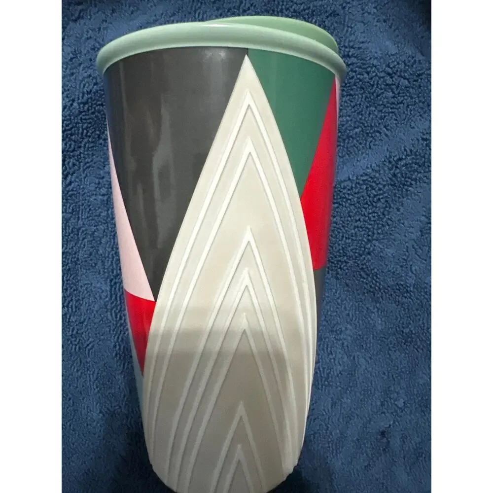 Starbucks Geometric Design, Modern Tree 2017 Holiday Ceramic Tumbler‎  12 oz